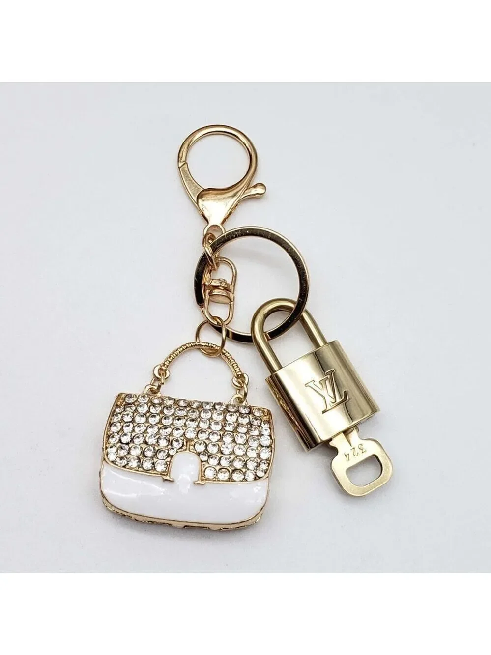 Louis Vuitton Gold Lock & Key 🔑 Authentic LV Unbranded Bag Keychain Charm